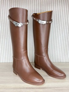 Женские сапоги Hermes коричневые Женские сапоги Hermes коричневые