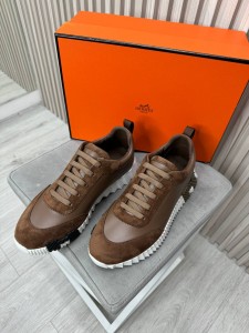 Мужские кроссовки Hermes коричневые Мужские кроссовки Hermes коричневые