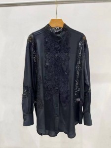 Женская рубашка Ermanno Scervino черная Женская рубашка Ermanno Scervino черная