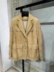 Женский замшевый жакет Ermanno Scervino коричневый Женский замшевый жакет Ermanno Scervino коричневый