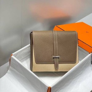 Мужская сумка мессенджер Hermes бежевая Мужская сумка мессенджер Hermes бежевая