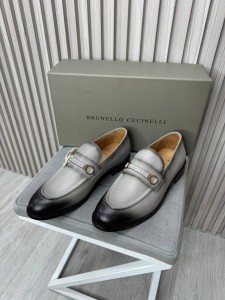 Мужские лоферы Brunello Cucinelli серые Мужские лоферы Brunello Cucinelli серые