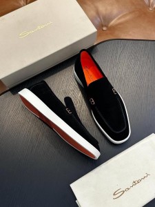 Мужские замшевые лоферы Santoni Мужские замшевые лоферы Santoni