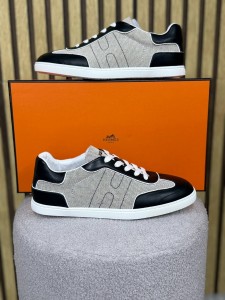 Мужские текстильные кеды Hermes черные Мужские текстильные кеды Hermes черные