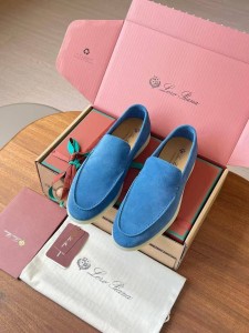 Мужские лоферы Loro Piana синие Мужские лоферы Loro Piana синие