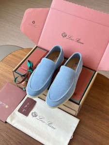 Мужские лоферы Loro Piana голубые Мужские лоферы Loro Piana голубые