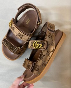 ЖЕНСКИЕ САНДАЛИИ ИЗ БАРХАТА GUCCI GG КОРИЧНЕВЫЕ ЖЕНСКИЕ САНДАЛИИ ИЗ БАРХАТА GUCCI GG КОРИЧНЕВЫЕ