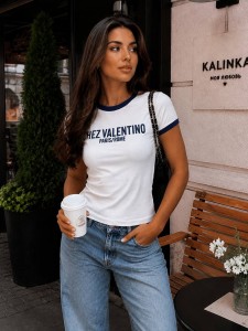 ЖЕНСКАЯ ФУТБОЛКА VALENTINO БЕЛАЯ ЖЕНСКАЯ ФУТБОЛКА VALENTINO БЕЛАЯ