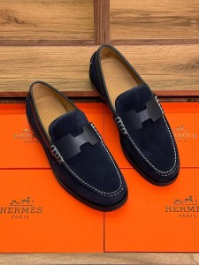 МУЖСКИЕ ЗАМШЕВЫЕ ЛОФЕРЫ HERMES СИНИЕ МУЖСКИЕ ЗАМШЕВЫЕ ЛОФЕРЫ HERMES СИНИЕ