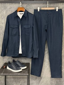 МУЖСКОЙ ЛЬНЯНОЙ КОСТЮМ ZEGNA СИНИЙ МУЖСКОЙ ЛЬНЯНОЙ КОСТЮМ ZEGNA СИНИЙ