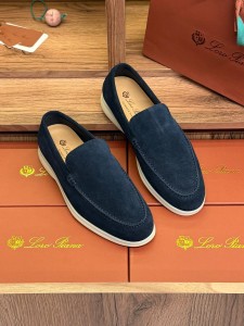 МУЖСКИЕ ЗАМШЕВЫЕ ЛОФЕРЫ LORO PIANA ТЕМНО-СИНИЕ МУЖСКИЕ ЗАМШЕВЫЕ ЛОФЕРЫ LORO PIANA ТЕМНО-СИНИЕ