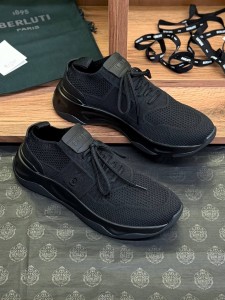 МУЖСКИЕ ТЕКСТИЛЬНЫЕ КРОССОВКИ BERLUTI ЧЕРНЫЕ МУЖСКИЕ ТЕКСТИЛЬНЫЕ КРОССОВКИ BERLUTI ЧЕРНЫЕ