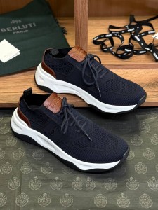 МУЖСКИЕ ТЕКСТИЛЬНЫЕ КРОССОВКИ BERLUTI СИНИЕ МУЖСКИЕ ТЕКСТИЛЬНЫЕ КРОССОВКИ BERLUTI СИНИЕ