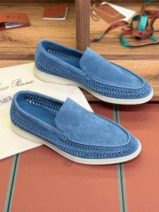 МУЖСКИЕ ЛЕТНИЕ ЛОФЕРЫ LORO PIANA ГОЛУБЫЕ МУЖСКИЕ ЛЕТНИЕ ЛОФЕРЫ LORO PIANA ГОЛУБЫЕ