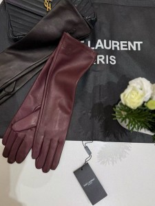 ЖЕНСКИЕ КОЖАНЫЕ ПЕРЧАТКИ SAINT LAURENT БОРДОВЫЕ ЖЕНСКИЕ КОЖАНЫЕ ПЕРЧАТКИ SAINT LAURENT БОРДОВЫЕ