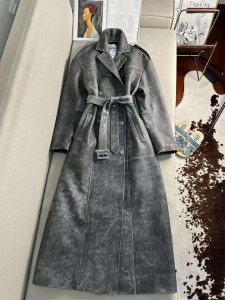 ЖЕНСКИЙ КОЖАНЫЙ ТРЕНЧ JIL SANDER СЕРЫЙ ЖЕНСКИЙ КОЖАНЫЙ ТРЕНЧ JIL SANDER СЕРЫЙ