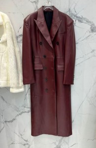 ЖЕНСКИЙ КОЖАНЫЙ ТРЕНЧ SAINT LAURENT БОРДОВЫЙ ЖЕНСКИЙ КОЖАНЫЙ ТРЕНЧ SAINT LAURENT БОРДОВЫЙ