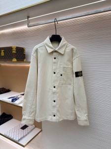 МУЖСКАЯ ВЕЛЬВЕТОВАЯ РУБАШКА STONE ISLAND МОЛОЧНАЯ МУЖСКАЯ ВЕЛЬВЕТОВАЯ РУБАШКА STONE ISLAND МОЛОЧНАЯ