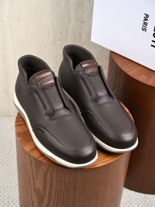 МУЖСКИЕ КОЖАНЫЕ КРОССОВКИ БЕЗ ШНУРКОВ BERLUTI ШОКОЛАДНЫЕ МУЖСКИЕ КОЖАНЫЕ КРОССОВКИ БЕЗ ШНУРКОВ BERLUTI ШОКОЛАДНЫЕ