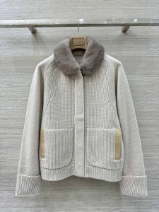 ЖЕНСКИЙ КАШЕМИРОВЫЙ КАРДИГАН С МЕХОМ LORO PIANA БЕЖЕВЫЙ ЖЕНСКИЙ КАШЕМИРОВЫЙ КАРДИГАН С МЕХОМ LORO PIANA БЕЖЕВЫЙ
